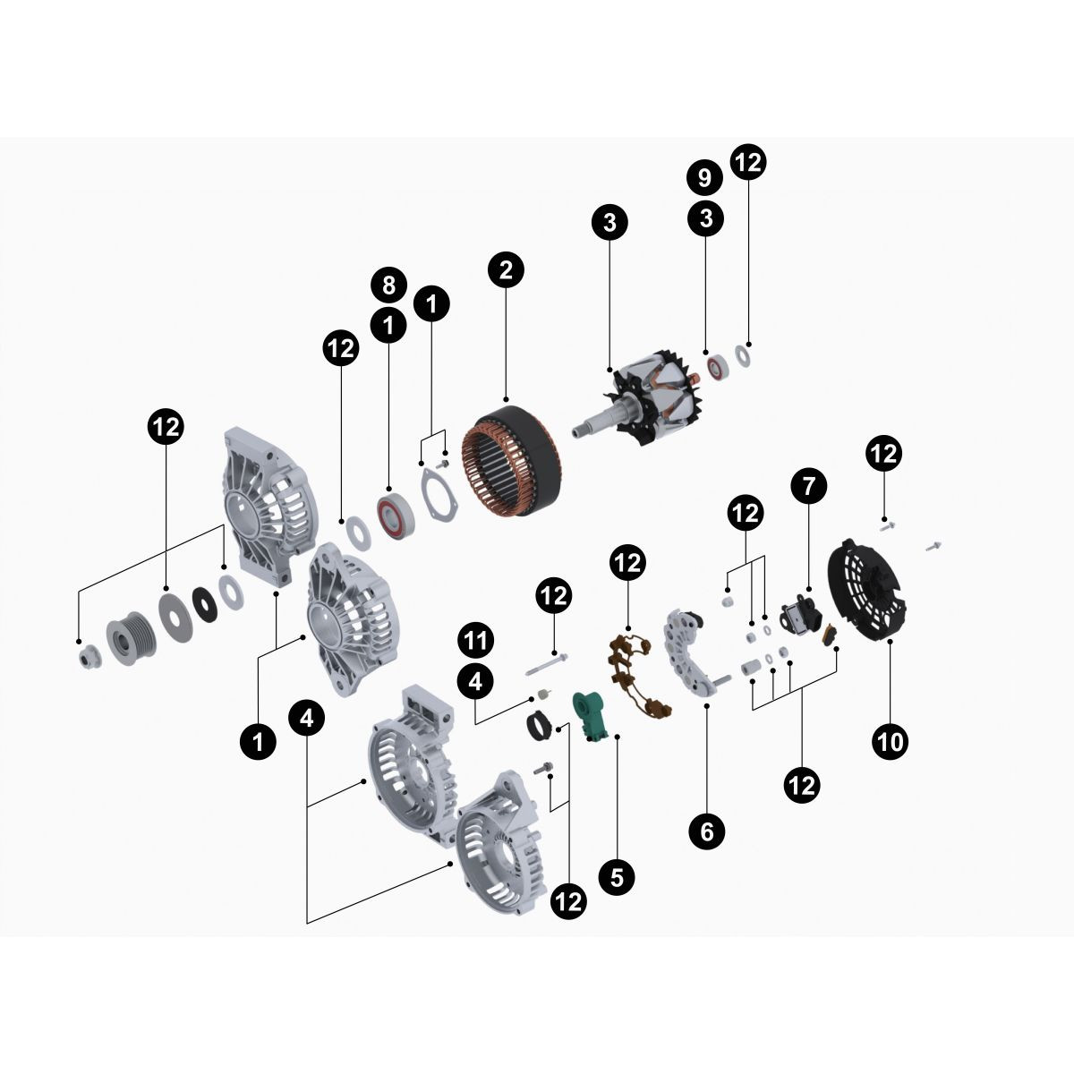 ALTERNADOR DELCO REMY 28SI 180A - 8600316